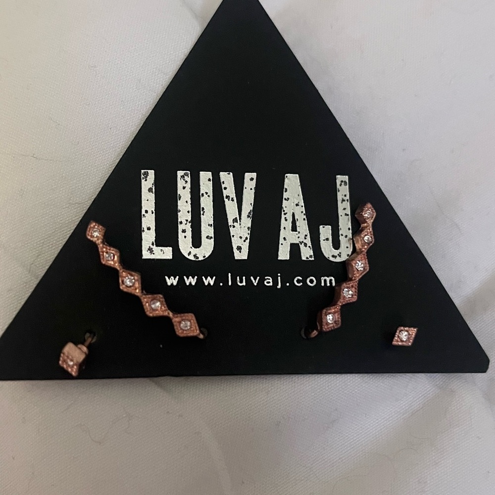 Luv AJ Geometric Rose Earrings
